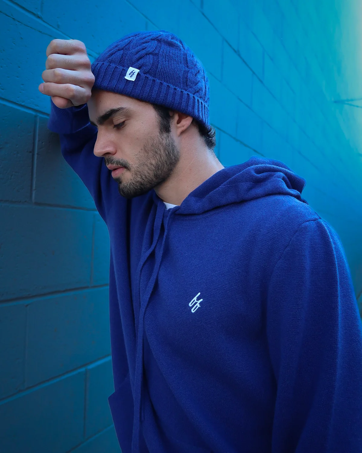 Cashmere Cable & Rib Beanie - Image 3